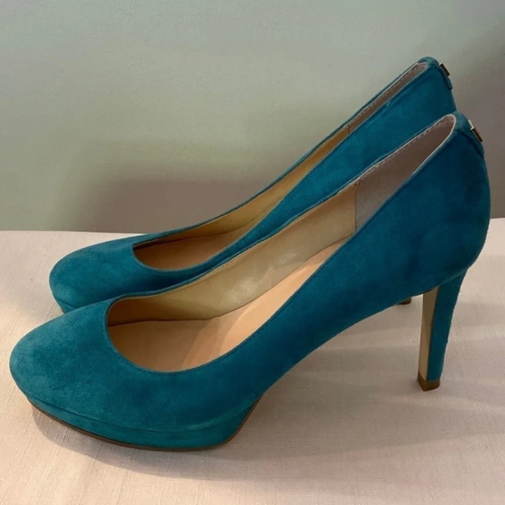 Teal Suede Pumps